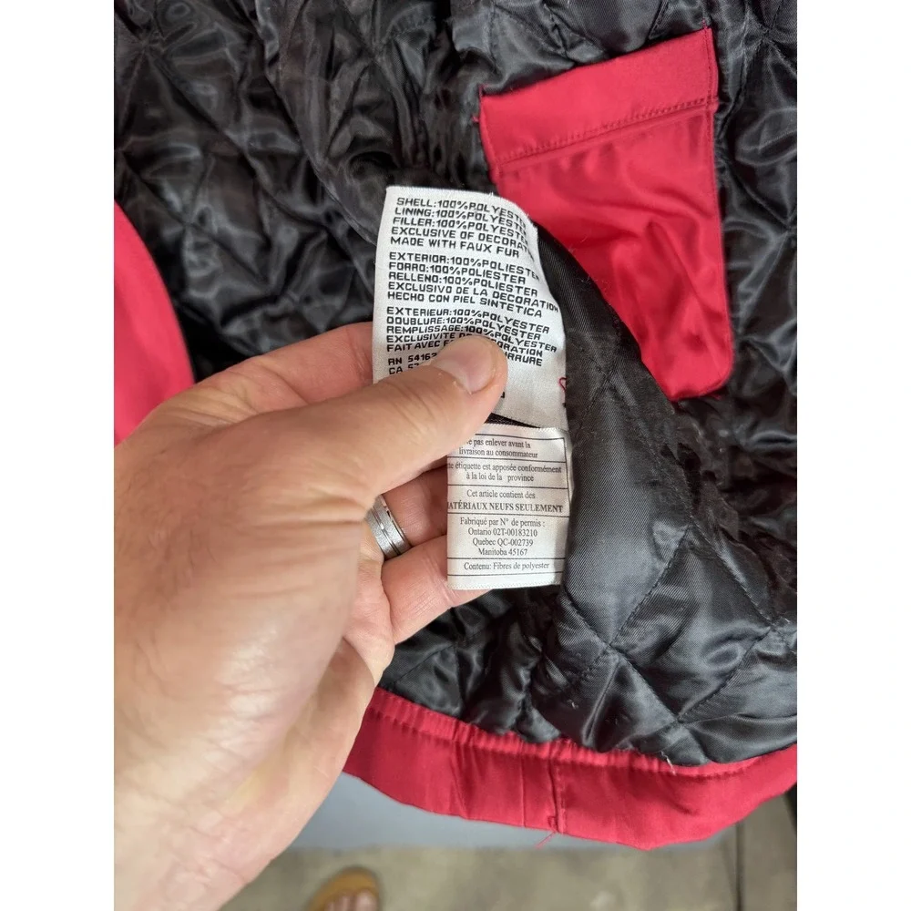 Jessica Simpson Jacket Womens Small Hooded Quilted Parka Faux‎ Fur Winter Coat